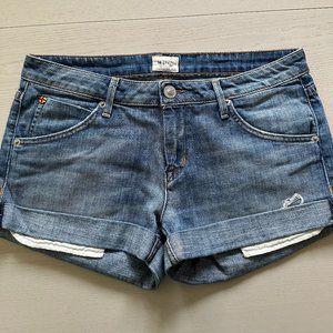 Hudson Jeans, Mid-Rise Cuffed Denim Shorts, Size 28